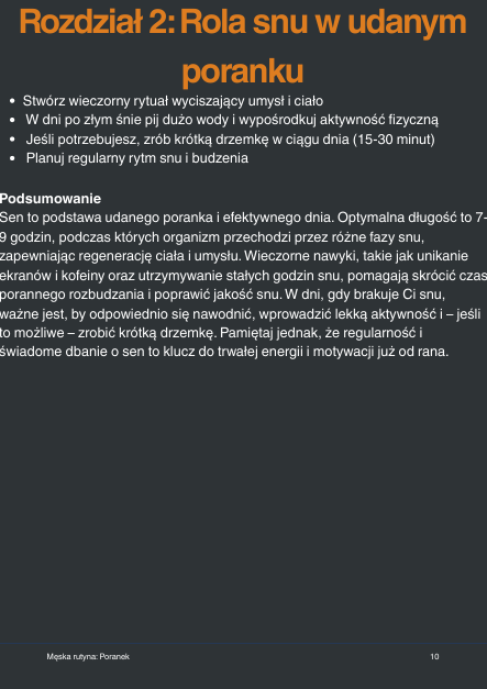 Męska rutyna: Poranek