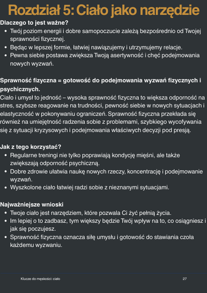 Trening i dieta dla mężczyzn – Keys to Masculinity: Ciało i męska sylwetka