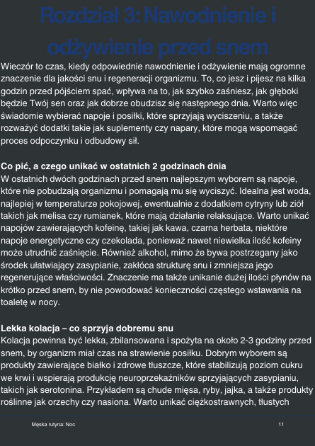 Męska rutyna: Noc