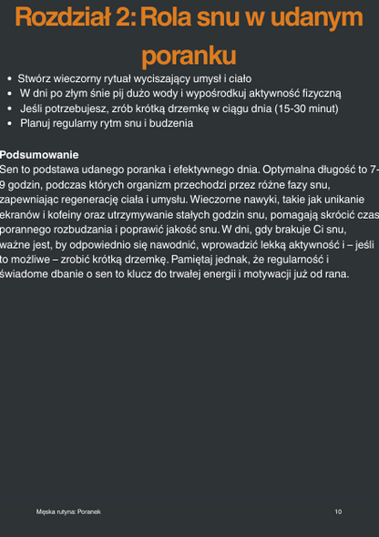 Męska rutyna: Poranek