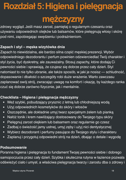 Męska rutyna: Poranek